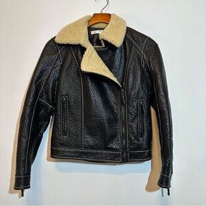 Leather Jacket (Faux leather and faux fur lining)